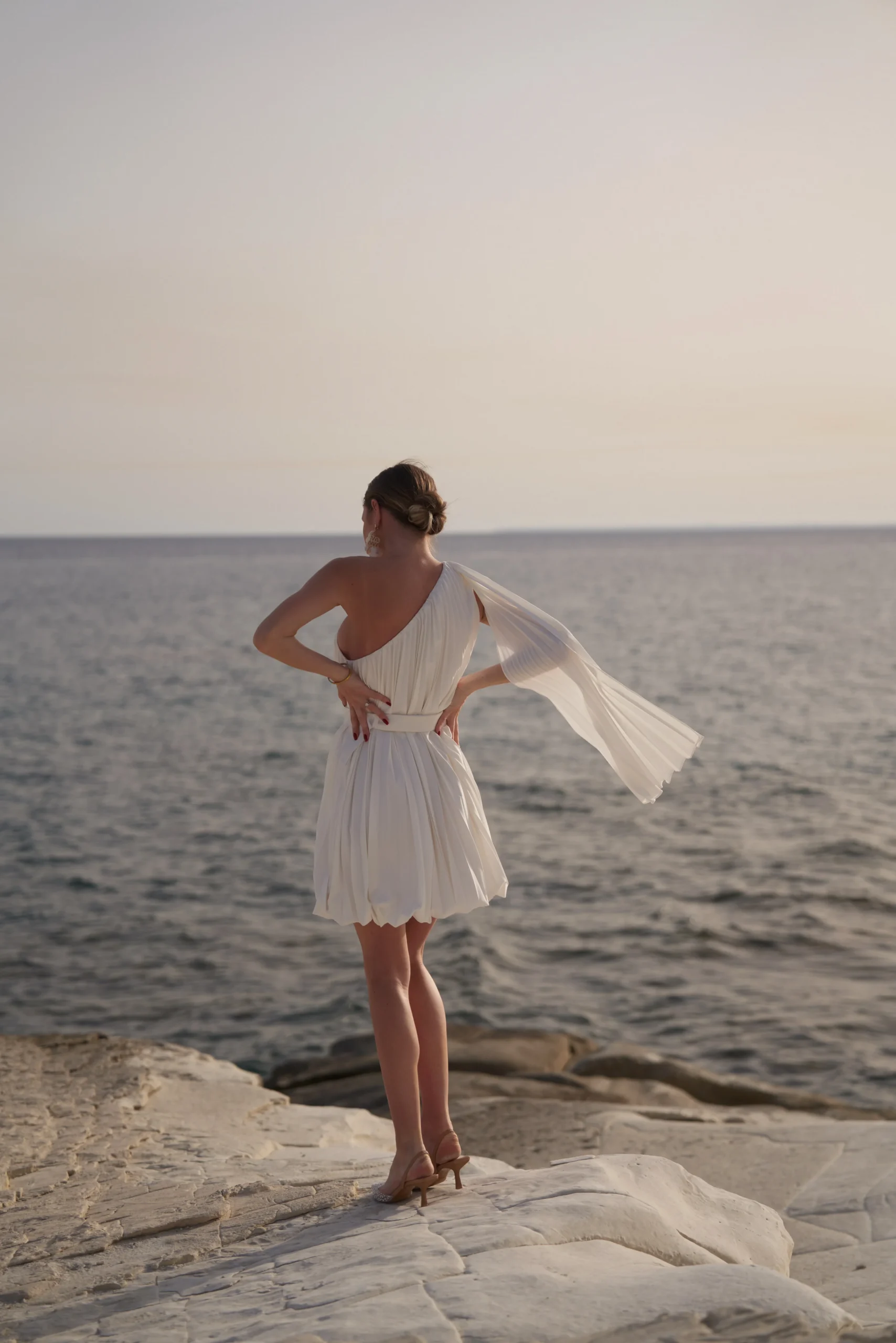 Bubble hem party dress with modern sculptural silhouette by Ukrainian brand REPULO’S