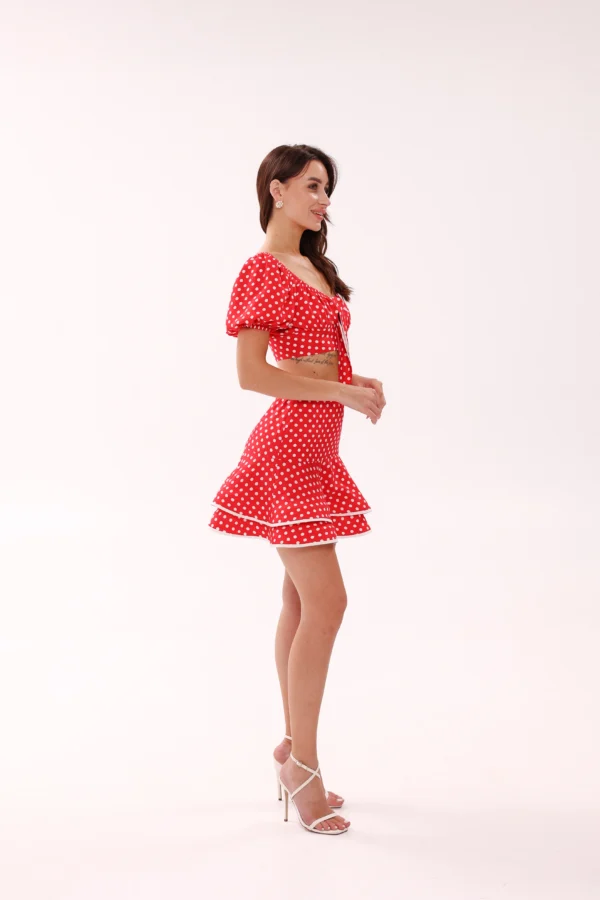 Polka dot cotton skirt designed and made in Ukraine by REPULO’S