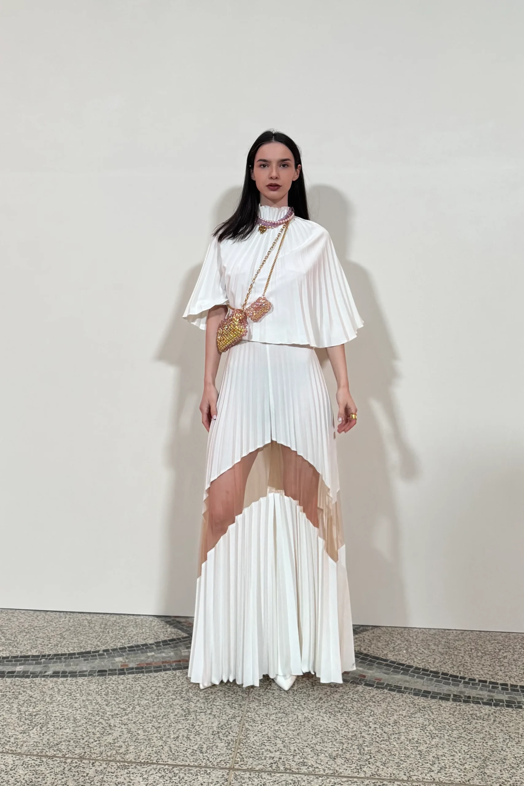 Premium designer pleated cape by Ukrainian fashion brand REPULO’S