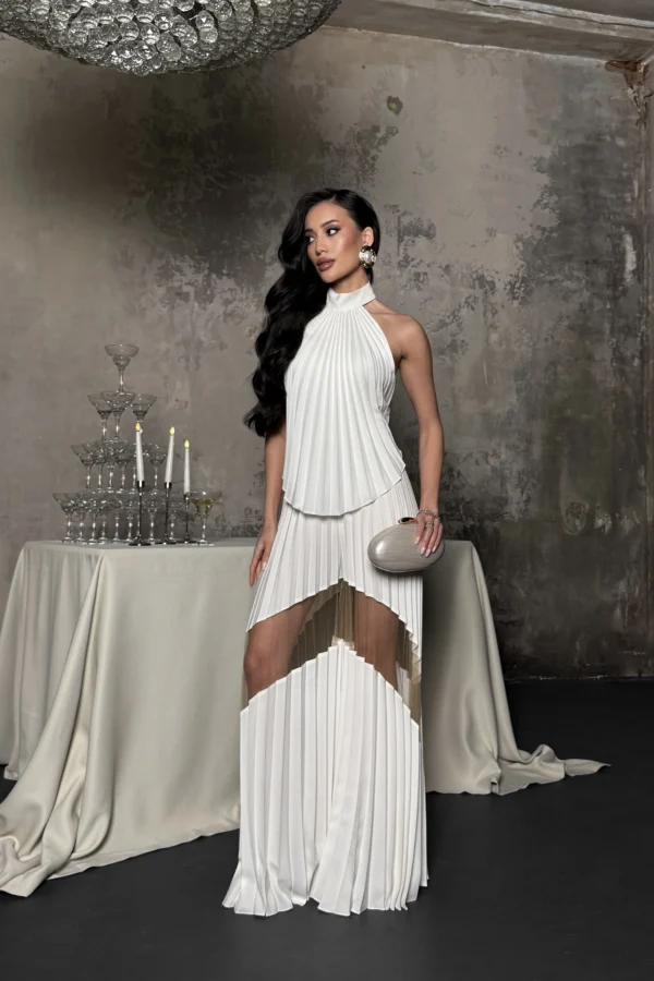 Women’s designer pleated pants for evening styling by REPULO’S