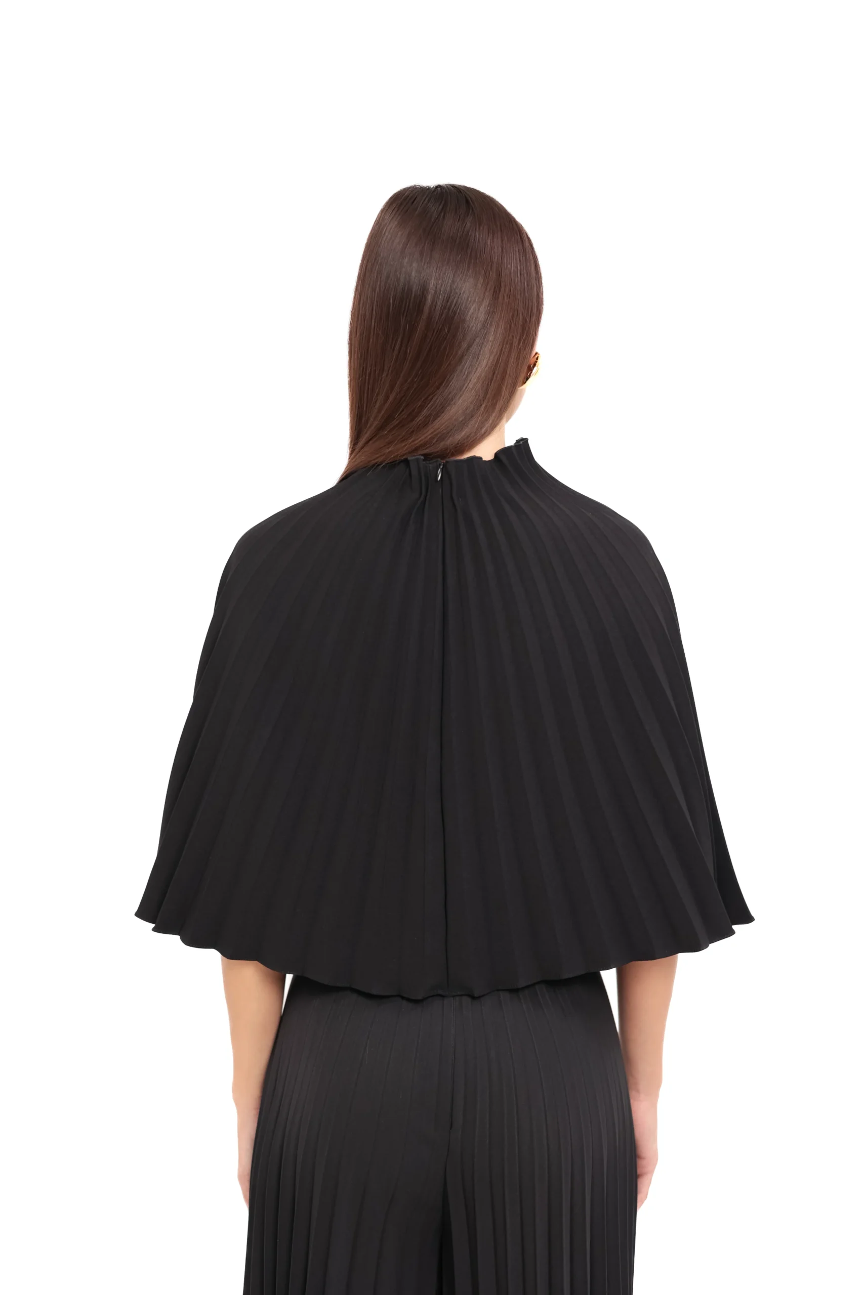 Statement designer black cape for minimalist styling by REPULO’S