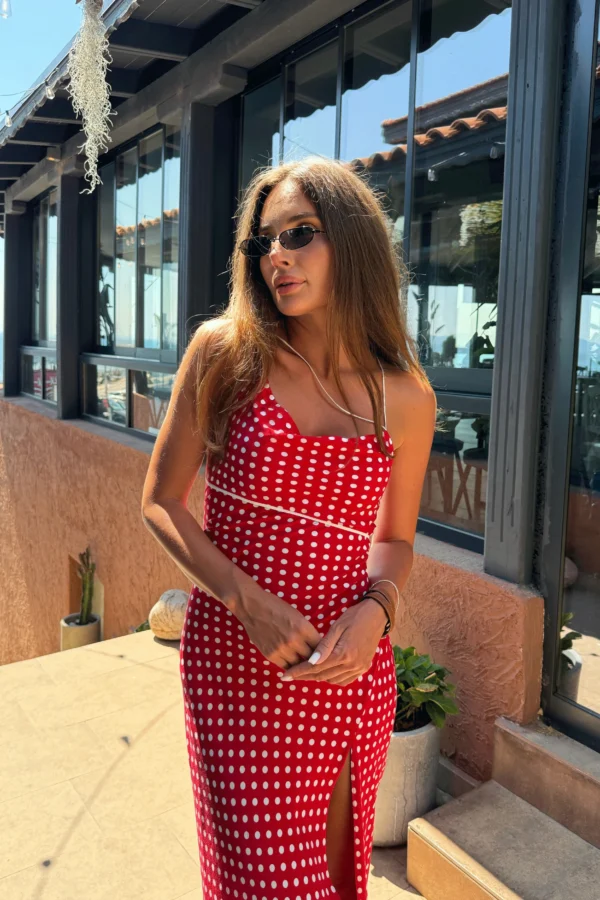 Elegant polka dot dress for garden parties and brunches by REPULO’S