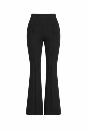 High-Waisted Flared Pants with Slit Hem Bella