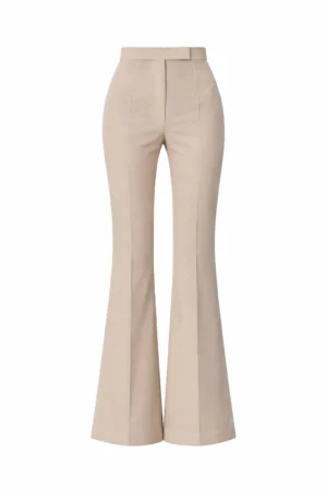 High-slit flared pants with tailored high-waisted silhouette by REPULO’S