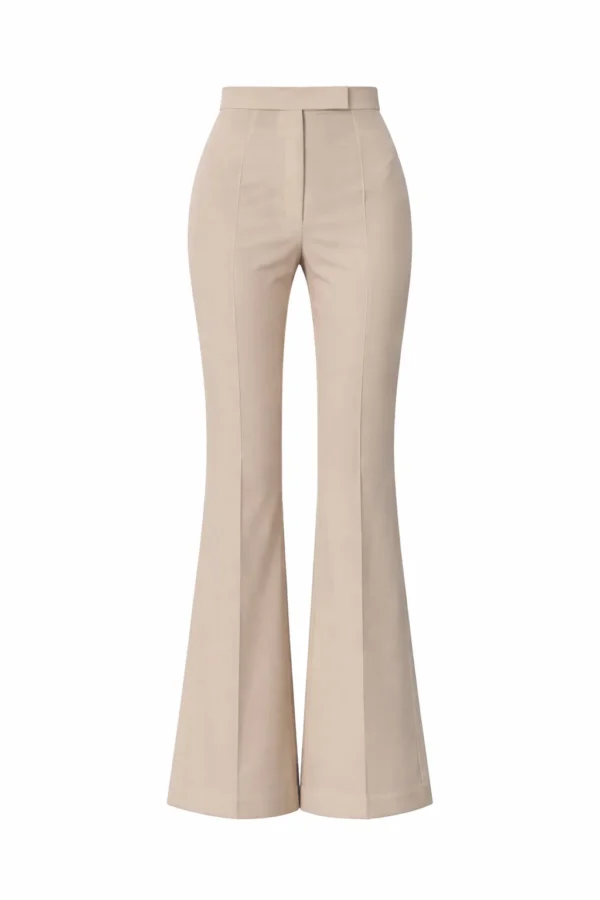 High-slit flared pants with tailored high-waisted silhouette by REPULO’S