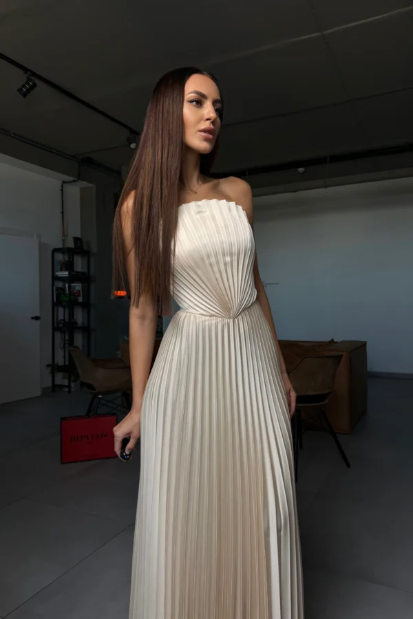 Trägerloses Designer-Abendkleid maxi Shella, REPULO'S