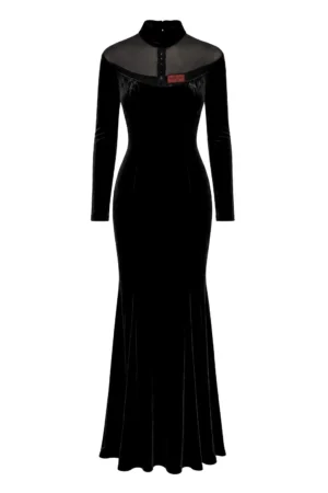 Velvet Mermaid Maxi Dress Eclipse