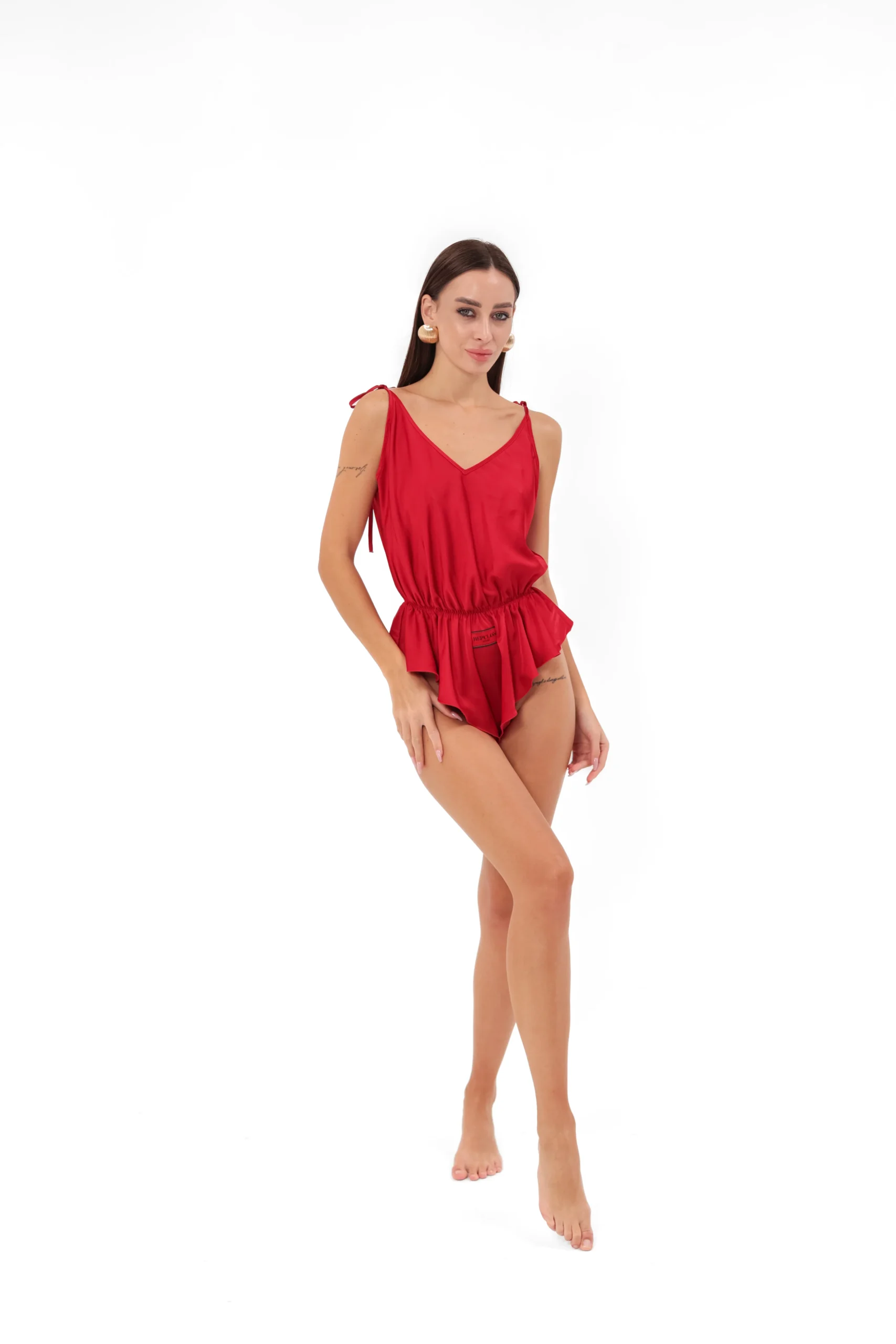 Roter Satin-Body Candy, Haarschmuck mit abnehmbarer Schleife, REPULO'S