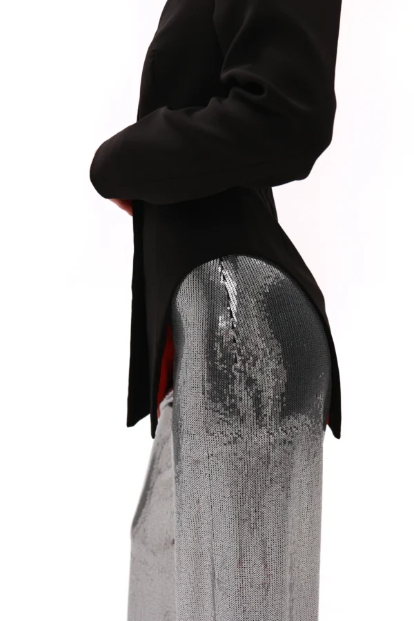 Designer womens blazer with a semi-circular cutout Eclipse, REPULO’S