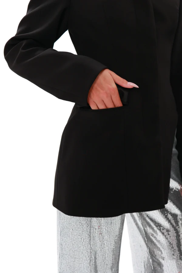 Elegant womens blazer Eclipse with a crescent moon cutout, REPULO’S