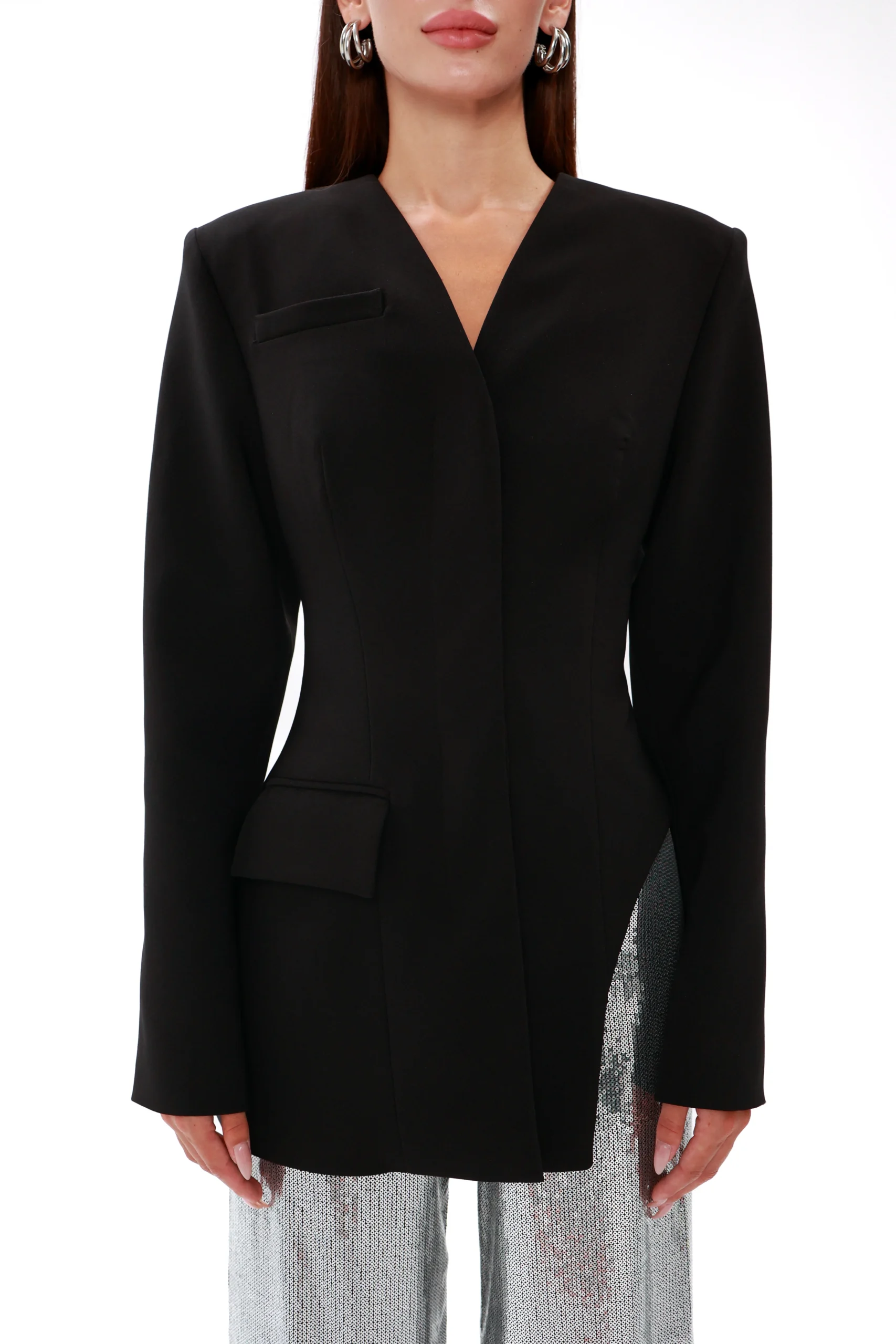 Fitted womens blazer with structured shoulders Eclipse, REPULO’S