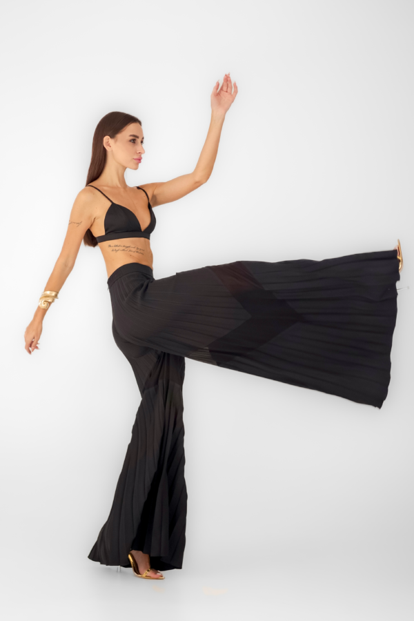 Pantalon jupe élégant pour femme Shell à empiècements en mousseline, REPULO'S